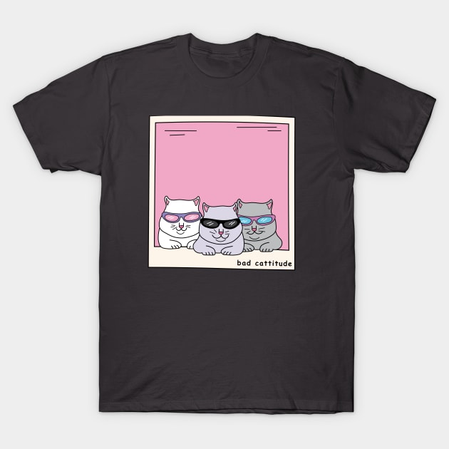 Bad cattitude T-Shirt by Sourdigitals